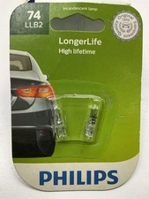 Philips 74llb2 Longerlife Instrument Panel Lamp Light Bulb 74 - 2 Pack