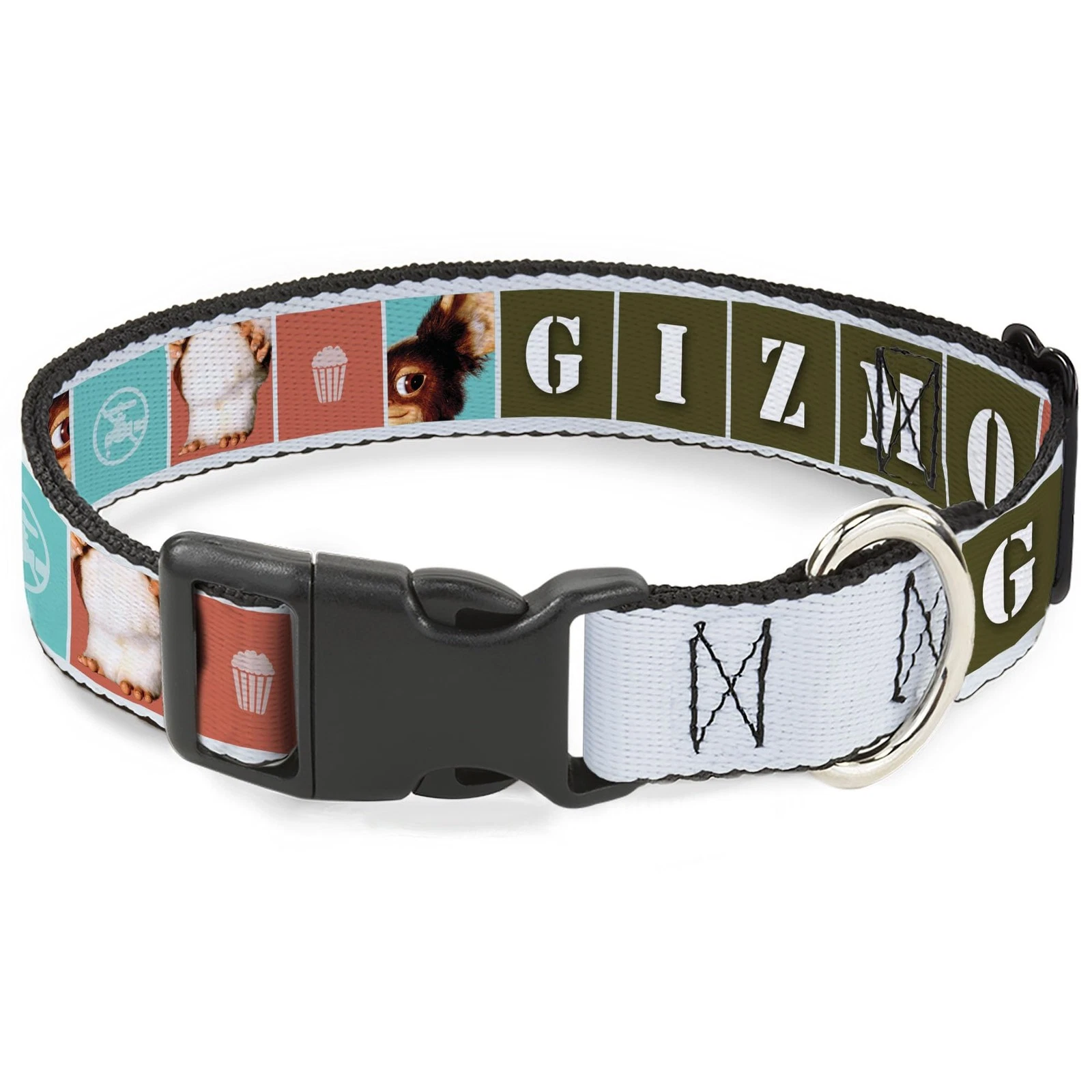 Warner Bros. Pet Collar, Dog Collar Plastic Buckle, Gremlins Gizmo Text and Pose