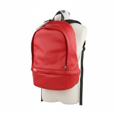 DIESEL Rave Berlyn Goa Men's Bag One Size Red Coated Backpack Logo Zip RRP250