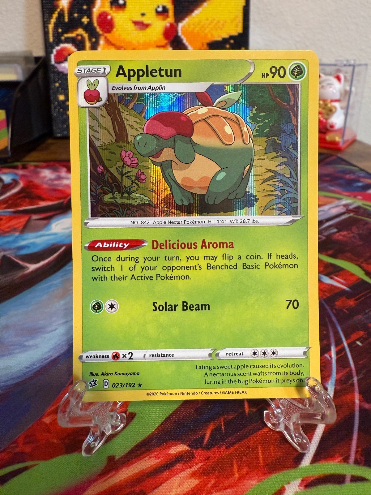 Pokemon Appletun 023/192 Holo Rare TCG 2020 Rebel Clash Card