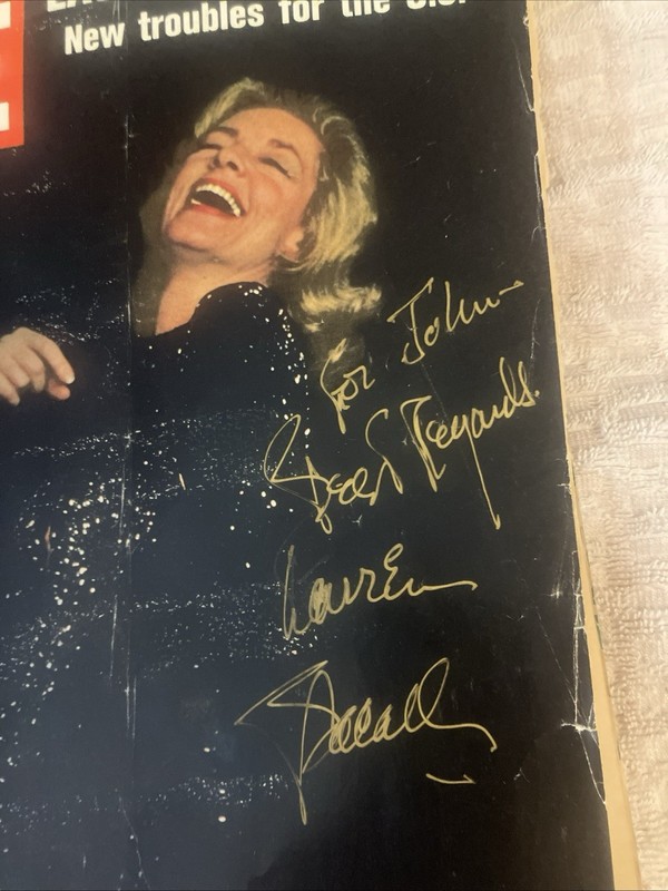 Lauren Bacall Signed Life Magazine Cover 