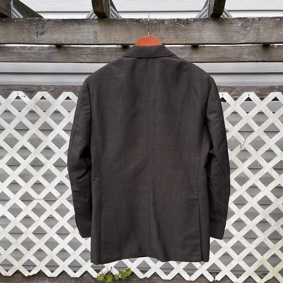 Blazer Abrigo Deportivo Orazio Luciano Lana Mohair Talla 52 Marrón Hecho en Italia Foto 2 de 4