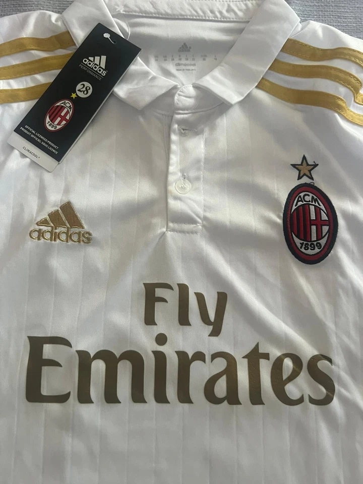 Completino AC Milan bianco/oro Adidas – NUOVO con cartellini – 2016/17 5-6 anni - Immagine 3 di 4