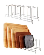 2 pieces，Kitchen Cabinet Organizer Rack for Cutting Boards, Bakeware, and Pan...