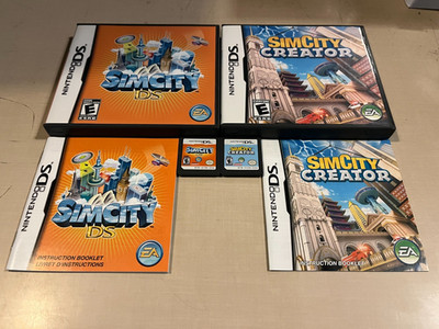 Nintendo DS/NDS Sim City Game LOT (2) SimCity DS/Creator AUTHENTIC (2DS/3DS)