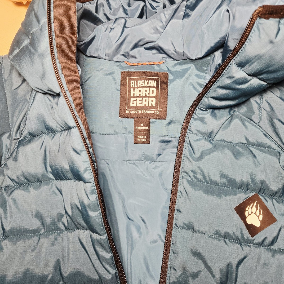 Alaskan Hardgear AKHG Puffin Hooded Puffer Jacket Men’s M Teal Duluth Trading View 5