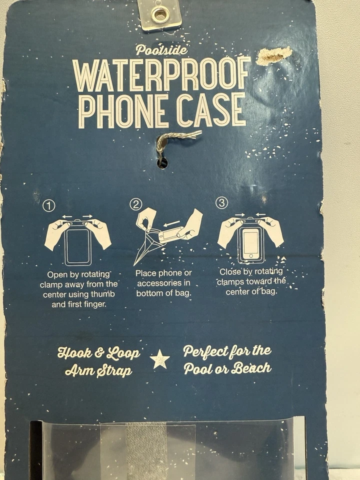 Capa telefone impermeável à beira da piscina WEMBLEY com capacidade de texto ~ NOVA na embalagem - Imagem 2 de 2