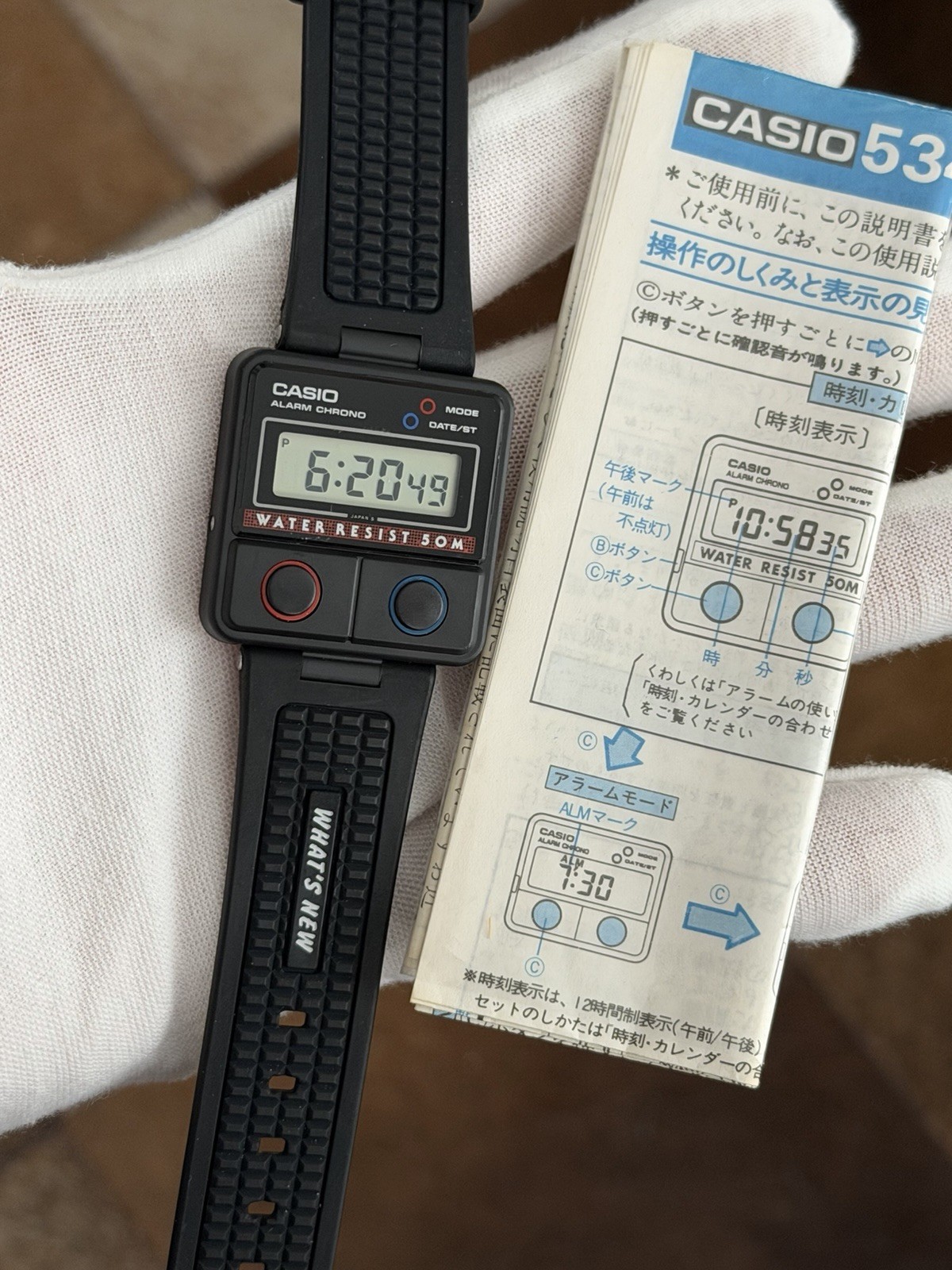 NOS Rare Vintage Casio MN-500W Men’s Digital Sports Watch Module 534 JDM 1980s