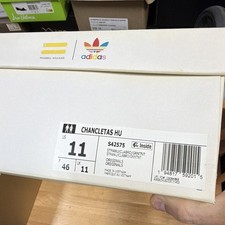 adidas Pharrell Williams Adilette HU Slide Sandals Beige/Green US 11 EU 46