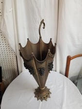 Antique Brass Umbrella Stand Green Man Motif On It