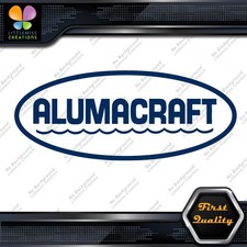 Compatible Alumacraft Boats Oval Waves Vintage Logo Emblem Vinyl Decals Stickers