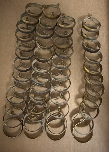 48 Vintage Brass Finish 1-1/4" Clip-On Cafe Curtain Drapery Rings 1.25" Kenney