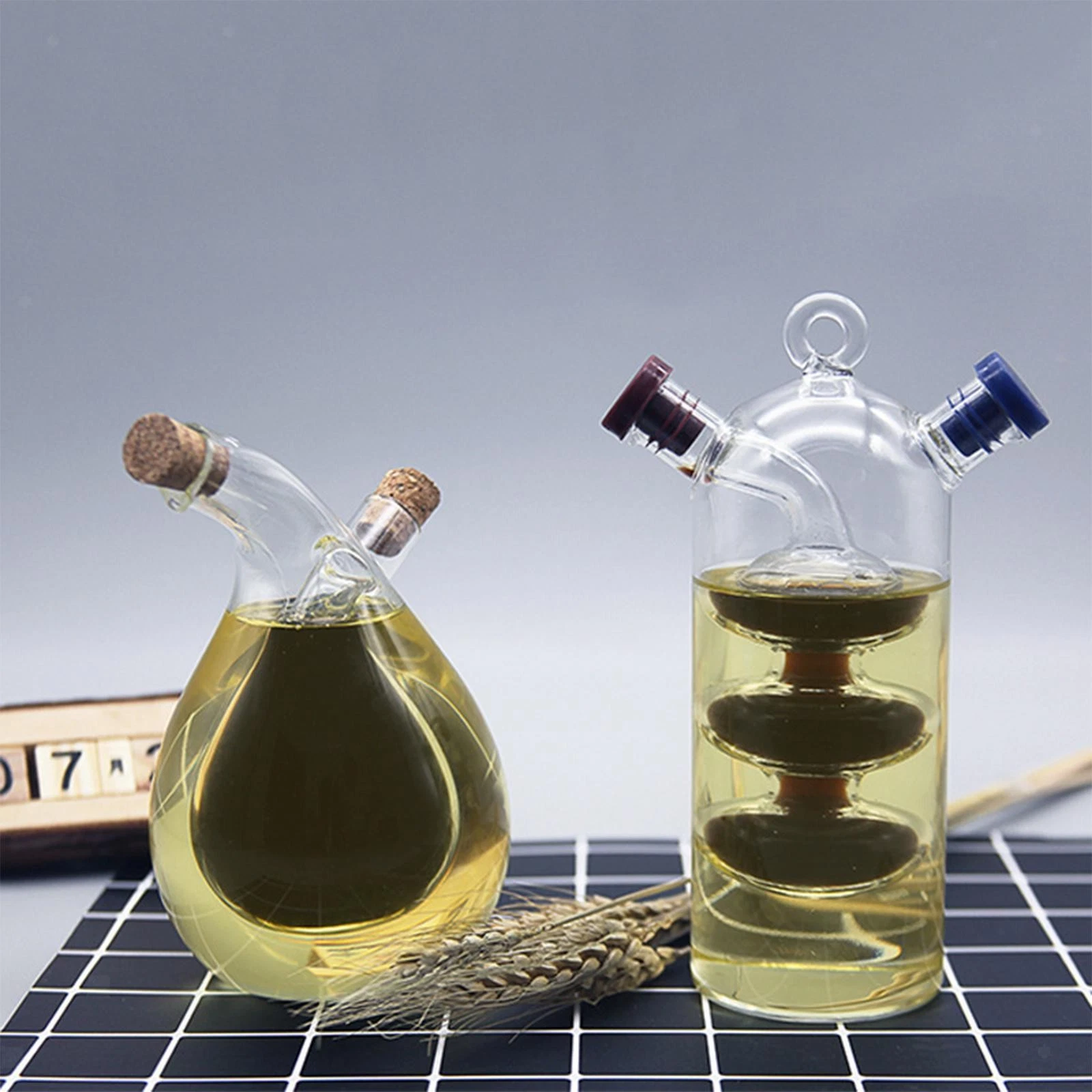 Cylindrical Double Chamber Oil and Vinegar Dispenser Accessories Clear
Opens in a new window or tab
