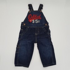 OshKosh B'gosh Vestbak 9 mo Denim Bib Overalls Infant Boys Baby