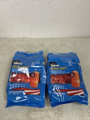 2x Ideal Wire Nut 30-073P Orange 73B Wire Connectors 100 Ct