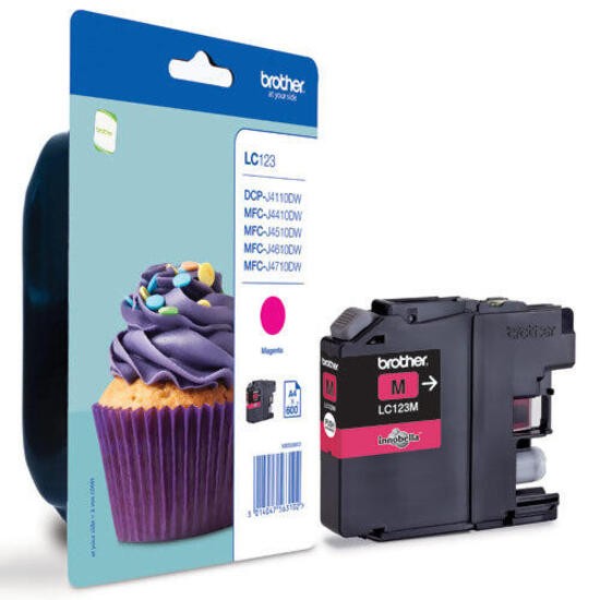 Brother Original LC-123M Druckerpatrone Magenta 600 Seiten (LC123M)-image