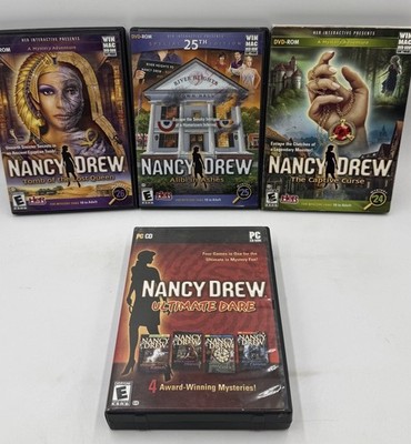 Nancy Drew PC Game Lot~Ultimate Dare,Alibi In Ashes,Captive Curse,Lost Queen