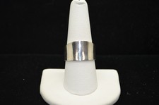 Sterling Silver Ring w/ Large Curved Face SZ 8.5 FMF392