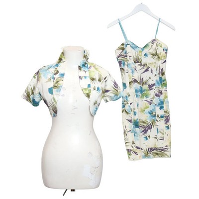 Rinascimento, Set, Größe: S, 2ND STAR, Blau/Grün/Weiß/Lila, Blumen #O3B