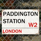 Paddington Station London Tin Metal Signs Home Décor Wall Vintage Rustic Distres