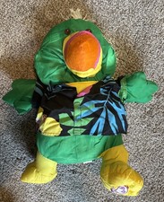 VTG 1987 Fisher Price Puffalump Green Toucan Parrot Hawaiian Shirt No Sunnies