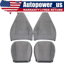 4X Bottom & Top Cloth Seat Cover For 2003-2014 Chevy Express & GMC Savana Van