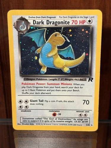 Dark Dragonite Holographic 5/82 Pokemon Card