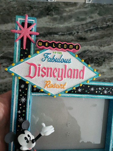 RARE Welcome to the Fabulous Disneyland Resort Picture Frame Mickey Mouse Vegas  - Picture 13 of 16