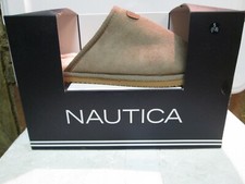 Nautica Mens Somersby Microsuede Camel Scuff Slippers NEW Size S 7-8 