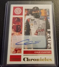 Cole Custer 2021 Panini Chronicles Racing Auto Autograph Gold Parallel #ed /10 