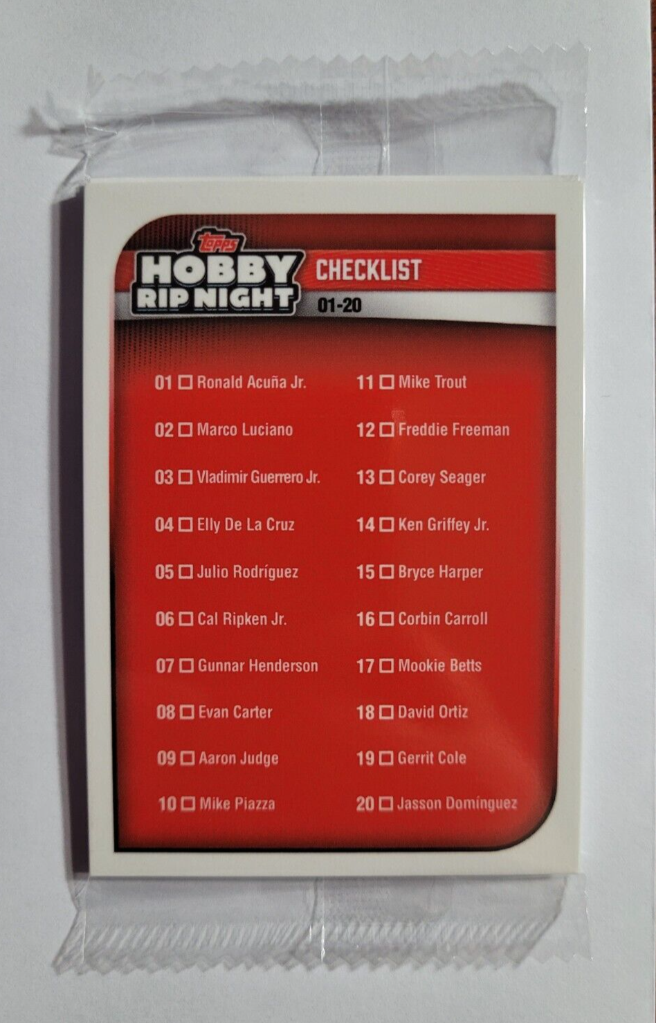 2024 Topps Hobby RIP Night Sealed Pack Vladimir Guerrero Jr. on back