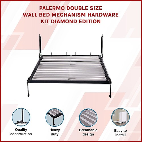 Palermo Double Size Wall Bed Mechanism Hardware Kit Diamond Edition - Picture 3 of 10