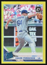 2019 Donruss Optic #62 Caleb Ferguson Lime Green RC