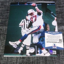 BEN COATES SIGNED AUTOGRAPH 8X10 PHOTO NEW ENGLAND PATRIOTS BECKETT BAS COA