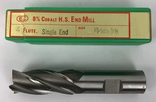 1 x E.C. 8% Cobalt H.S. End Mill Single End EMR 426 13/16 x 5/8 - USA Made