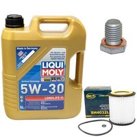 MotoröL Set 5W-30 5 Liter + ÖLfilter + Schraube FüR Bmw 5Er 1Er 7Er 6Er X5 X3