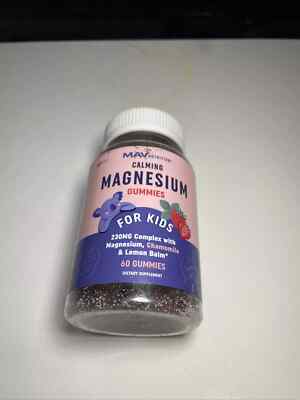 MAV Nutrition Calming Magnesium Gummies for Kids - 60 gummies Exp 11-2026 XX