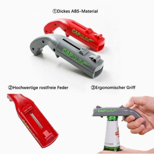 Cap Gun-Flaschenöffner Lustig-Bieröffner-Bier Pistole-Gadget für Party - Bild 2 von 22