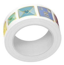New! 1 Roll Lawn Fawn Foiled Washi Tape - Happy Mail LF3290
