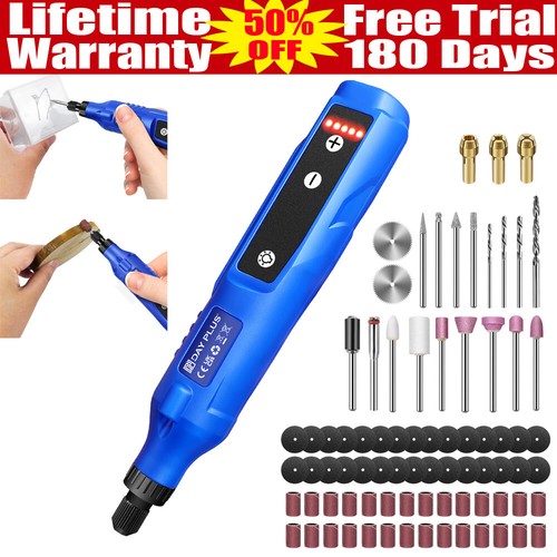 Rotary Multi Tool Set 80Pcs Dremel Compatible Accessories Mini Drill 5 Speeds