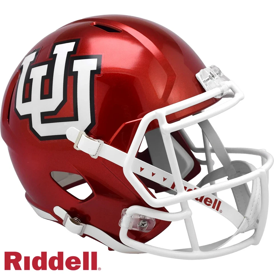 *SALE* UTAH UTES INTERLOCKING UU FULL SIZE SPEED REPLICA NCAA FOOTBALL HELMET! - Image 1 of 1
