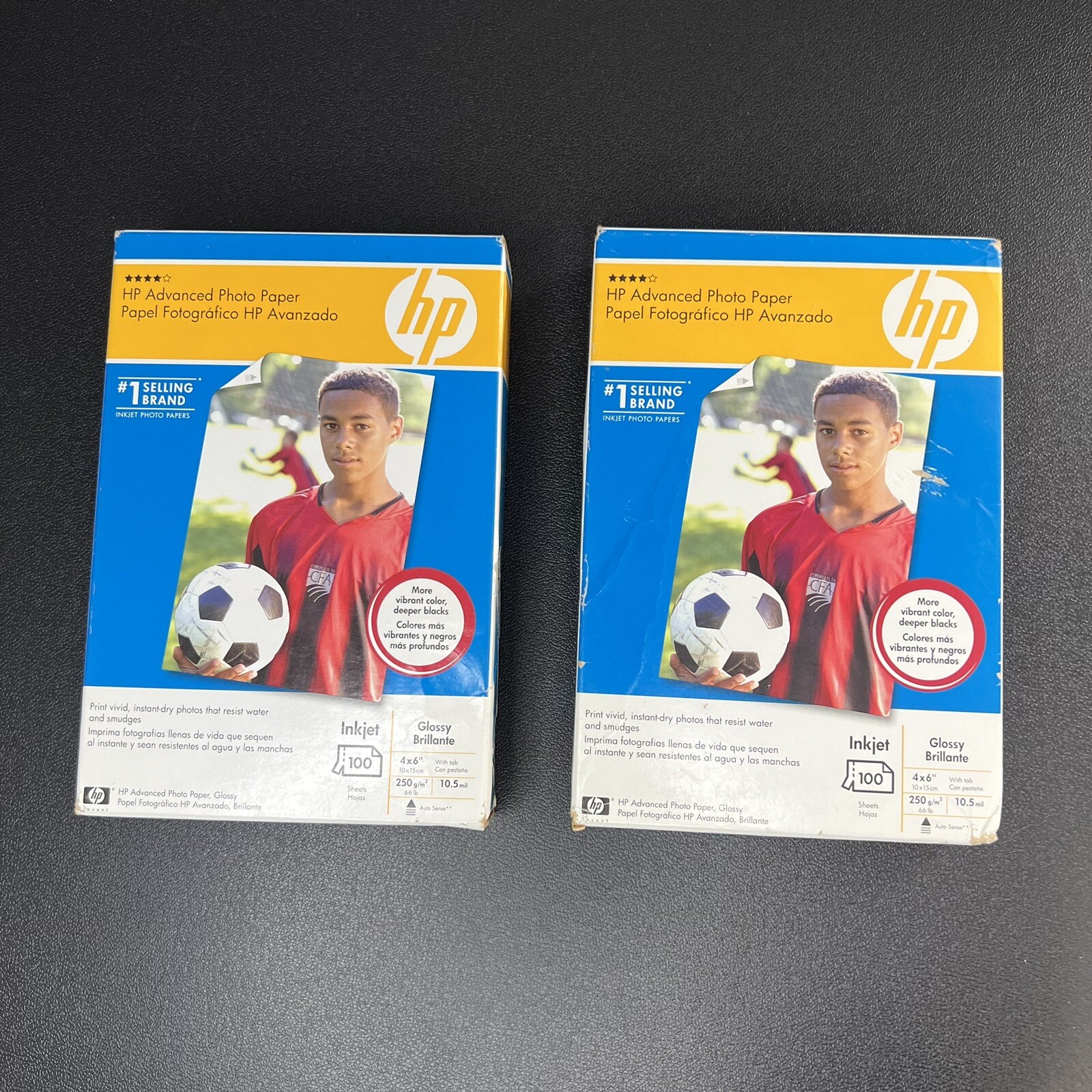 (Lot of 2) HP Advanced Photo Paper 4 x 6 Glossy 100 Sheets/Pack Media Printer