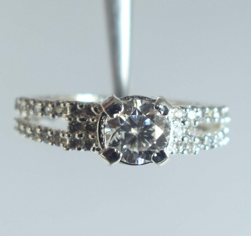 White Diamond Solitaire Round 1.26 Ct/6 mm Certified Women Ring Good Luck Gift