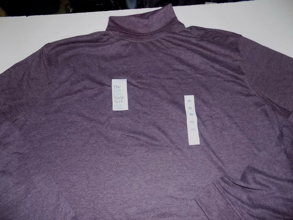CROFT & BARROW EASY CARE KNIT TURTLENECK MENS SZ 3XL BIG -GRAPE- NWT - Image 2 of 2