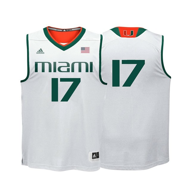 Miami Hurricanes NCAA Adidas 17 White Replica Basketball Jersey eBay