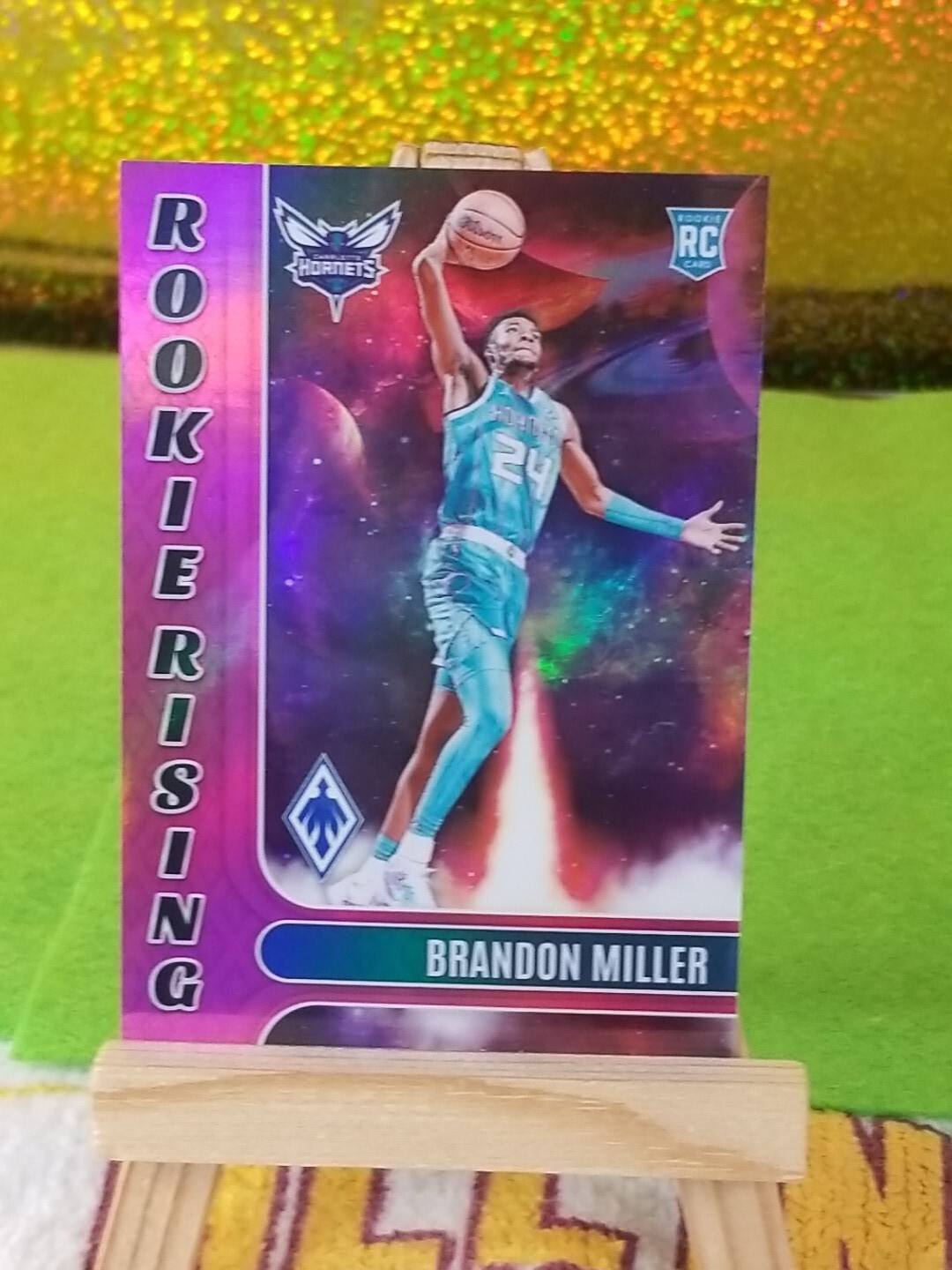 Brandon Miller 2023-24 Panini Phoenix Rookie Rising Pink Prizm SP /99 #10 RC WOW