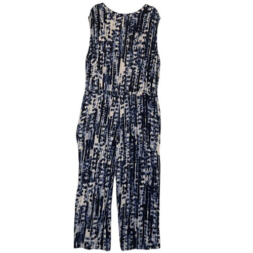 BEACHLUNCHLOUNGE Danika Roll-Tab Hem Sleeveless Jumpsuit Blue Swirl Size 3X - Picture 5 of 10