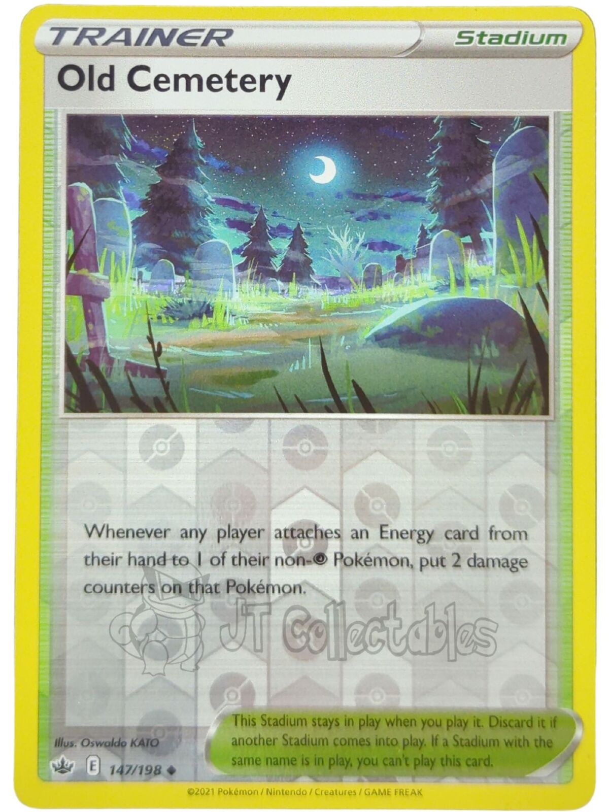 Old Cemetery 147/198 Reverse Holo Chilling Reign Pokemon TCG 2021