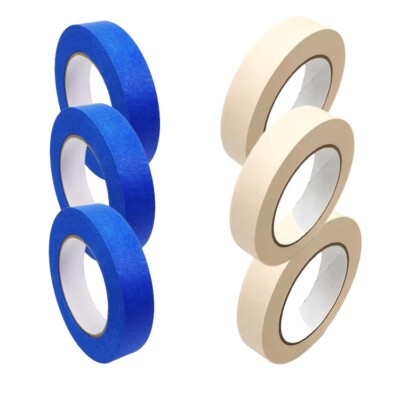 Selbstklebendes Abdeckband 25 mm x 50 m Lackierkanten blau & weiß