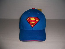 DC COMICS SUPERMAN LOGO YOUTH FITTED BASEBALL HAT CAP SIZES XS, S M NWT